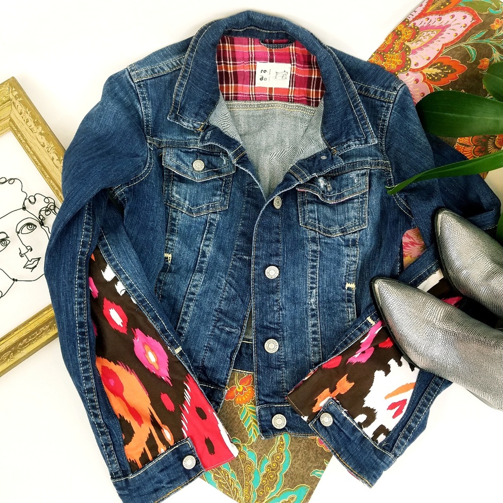 RE.DO Upcycled Jean Jacket Size L